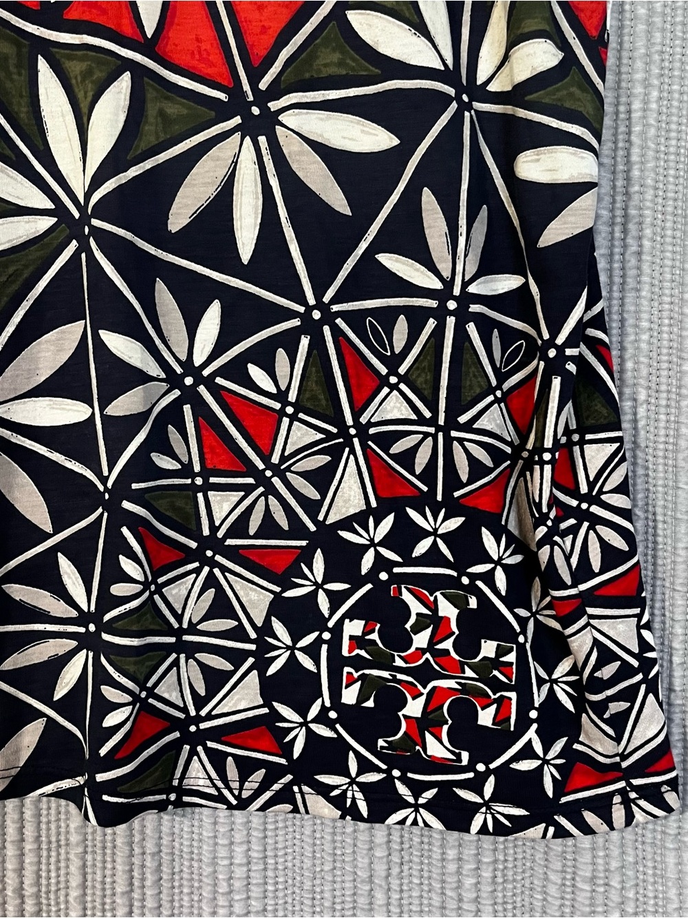 Tory Burch Acoma Pottery Tee Shirt Pima Cotton Large - Picture 2 of 9
